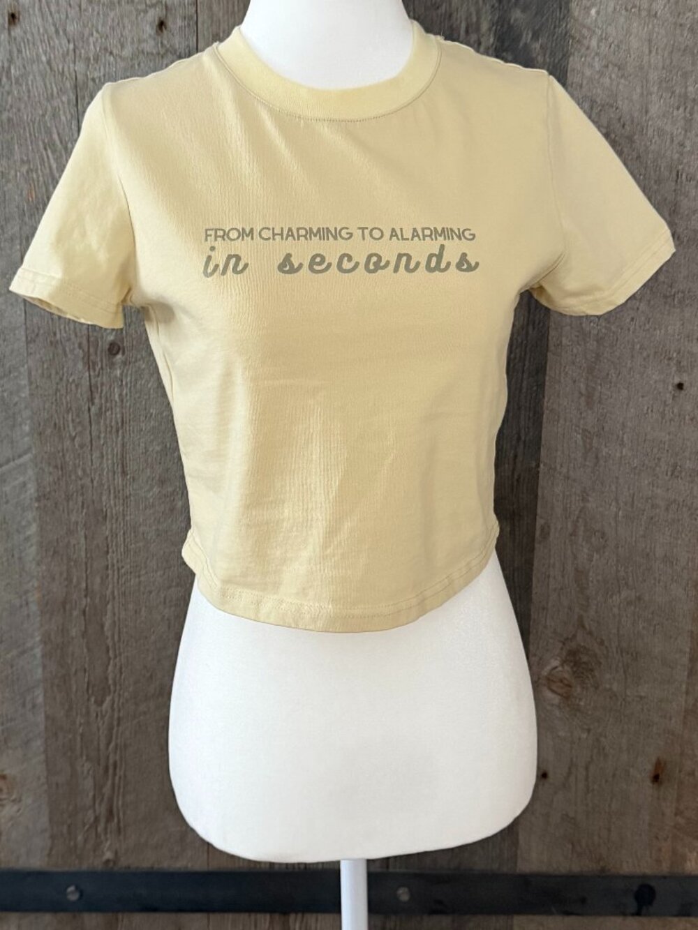 Noah Kahn Crop Top Yellow Size M